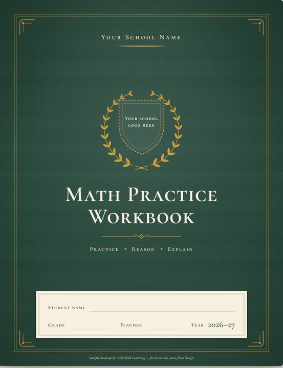 Math Practice Workbook — Classic style