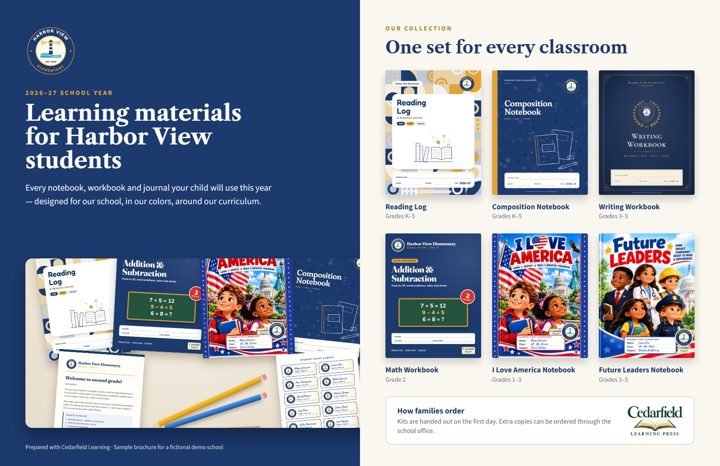 Family brochure — Harbor View Elementary