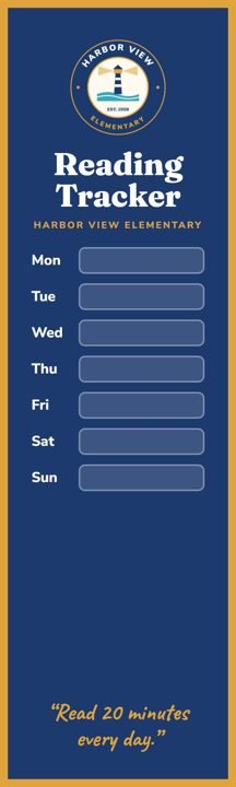 Reading-tracker bookmark