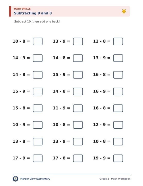 Subtraction practice